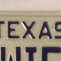 Rear vanity HOWIE T HOWARD license plate 1979 Howe Howen Hewie TX