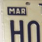 Rear vanity HOWIE T HOWARD license plate 1979 Howe Howen Hewie TX