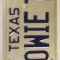 Rear vanity HOWIE T HOWARD license plate 1979 Howe Howen Hewie TX