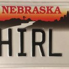 Neb vanity SHIRL SHIRLEY W license Plate Shirlee Shirly Sheryl Shirlene Shirleen