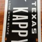 TX vanity KAPPY KAPPA HAPPY license plate Frat Greek Manga Isaac Sorority Gamma
