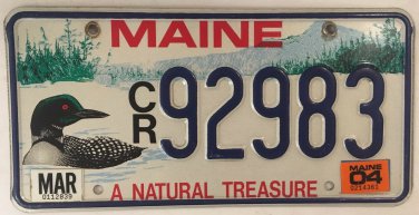 ACADIA National Park NATURAL TREASURE license plate Wildlife Rider bird watching