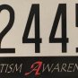 AUTISM SPEAKS Awareness license plate 2445 ASP Autistic Child Cure Puzzle Ribbon