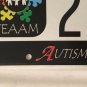 AUTISM SPEAKS Awareness license plate 2445 ASP Autistic Child Cure Puzzle Ribbon