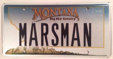 Vanity MARS MAN license plate Planet Star Astronaut Space Martian rocket station