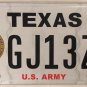 Texas U.S. ARMY license plate USA military vet War Infantry Hero Veteran soldier