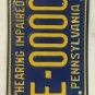 PA HEARING IMPAIRED DEAF ASL license plate Hard Loss American Sign Language Ear