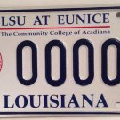 LOUISIANA STATE UNIVERSITY EUNICE license plate LSU Acadiana College Acadian