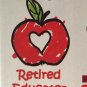 RETIRED TEACHER SUPPORT EDUCATION license plate Apple School Student Educator