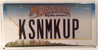 MT anity KISS N MAKE UP license plate Song Music Love Romance Wedding family