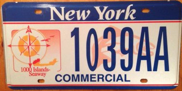 THOUSAND ISLANDS region license plate Boldt castle Wellesley Dark Heart island