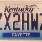 Kentucky vanity FORD ESCORT ZX2 HOT WHEELS license plate Model Car Rod Collector