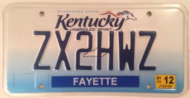 Kentucky vanity FORD ESCORT ZX2 HOT WHEELS license plate Model Car Rod Collector
