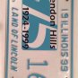 CLARENDON HILLS license plate Village #166 DuPage county Illinois Hinsdale Golf