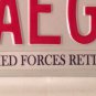 Arkansas AIR FORCE ARMED FORCES RETIRED license plate Airman Pilot Mitary Plane