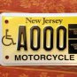 New Jersey HANDICAP MOTORCYCLE license plate sample Bike Cycle Motorbike Harley