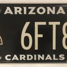 NFL AZ CARDINALS vanity 6 FEET 8 INCHES license plate Size Football ft 6-foot-8