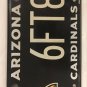 NFL AZ CARDINALS vanity 6 FEET 8 INCHES license plate Size Football ft 6-foot-8