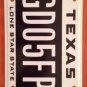 Texas Lone Star State optional license plate Map Star GD 05 FP