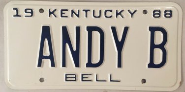 Vanity ANDY ANDREW B license plate Andreo Andrea Andie Andi Andrei Andreas Andr&Atilde;&copy;