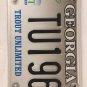 GA WILDLIFE TROUT license plate Fish Fishing River Fly Wildlife Fisherman Reel