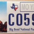 BIG BEND NATIONAL PARK MOTORCYCLE license plate Desert Rio Grande hiking Wild