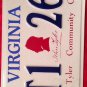 Virginia John Tyler Community College license plate Chester Midlothian JTCC VA