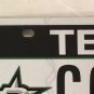 TX NHL DALLAS STARS license plate National Hockey League GG 99 VP North Stanley