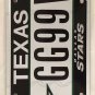 TX NHL DALLAS STARS license plate National Hockey League GG 99 VP North Stanley