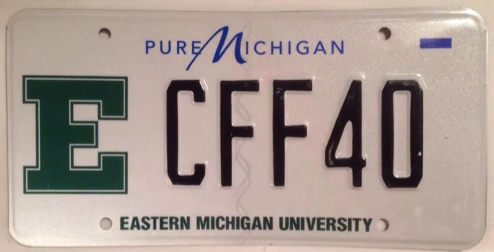 EASTERN MICHIGAN UNIVERSITY EAGLES license plate EMU ...