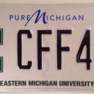EASTERN MICHIGAN UNIVERSITY EAGLES license plate EMU Ypsilanti Swoop Eagle CFF