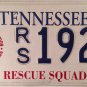 RESCUE SQUAD EMERGENCY MEDICAL TECHNICIAN license plate EMT EMS Firefighter Fire