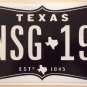 Texas Estimated 1845 optional vanity NSG 2019 license plate TX 19 Neurosurgeon