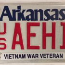 Arkansas USMC MARINE CORPS VIETNAM VETERAN license plate Saigon War Vet Jarheads