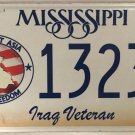 IRAQ WAR VETERAN license plate Iraqi Desert Storm Shield Persian Gulf vet Medal