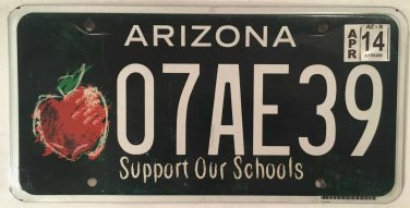 SUPPORT EDUCATION TEACHER license plate Apple School Student Educator Professor