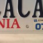 Vanity MACACA MACAQUE MONKEY license plate George Allen racial slur Animal SCV