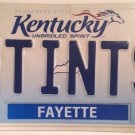 Kentucky vanity INTENSE license plate Passionate Fierce Extreme Excess Emotional