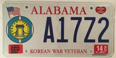 KOREAN VETERAN license plate Korea War Vet Seoul Osan Inchon Pusan Imjin battle
