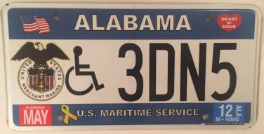 U.S. MERCHANT MARIME license plate Military Kings Point USMMA Midshipmen vessel