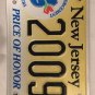 New Jersey THIN BLUE LINE FALLEN POLICE OFFICER vanity 2009 license plate Honor