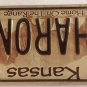 Kansas Buffalo vanity SHARON 1 license plate Sharron Shar Shary KS Shara Shari
