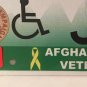 AFGHANISTAN WAR VETERAN license plate Afghan Persian Gulf vet Medal wheelchair