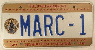 D.C. vanity MARC 1 license plate Marcus Mark Marco Marcos Mario Markus DC