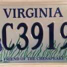 Virginia CHESAPEAKE BAY CRAB OYSTER license plate Wildlife Wild Park Nature