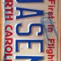 North Carolina vanity JASEN JASON License Plate Jasin Jayson Jaysen Jaison Jacen
