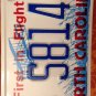North Carolina NC STATE UNIVERSITY license plate NCAA Wolfpack Raleigh NCSU Wuf