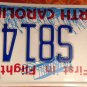 North Carolina NC STATE UNIVERSITY license plate NCAA Wolfpack Raleigh NCSU Wuf