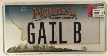 Vanity GAIL B license plateI Abigail Abi Abgail Gaelle Gale Gael Gayle Gay Gayla