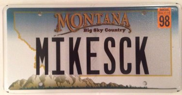 Vanity MIKE SICK license plate MT Michael Mickey Mikey Mikael Micah Mitch Miguel
